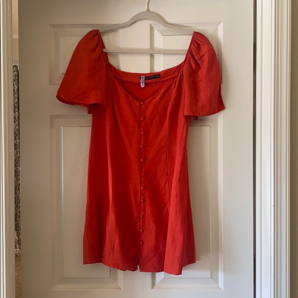 Zara mini dress with buttons